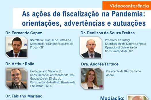 Consórcio e Procon-SP promovem evento sobre ações de fiscalização na pandemia