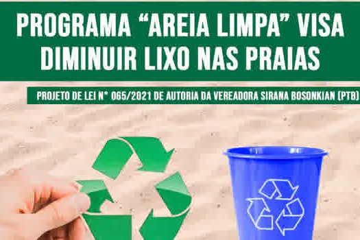 Vereadores aprovam projeto de lei que institui no Guarujá o Programa Areia Limpa