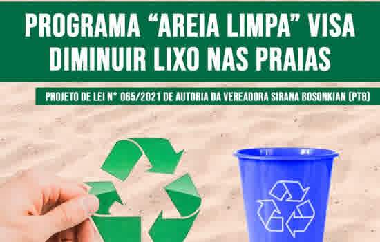 Vereadores aprovam projeto de lei que institui no Guarujá o Programa Areia Limpa