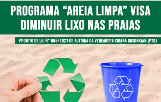 Vereadores aprovam projeto de lei que institui no Guarujá o Programa Areia Limpa