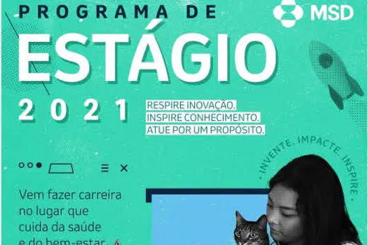 MSD Brasil abre inscrições para o Programa de Estágio 2021