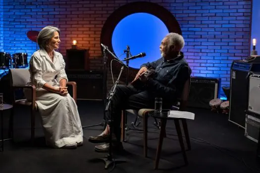 Gilberto Gil recebe Glória Pires e Marcelo Adnet no “Amigos, Sons e Palavras”