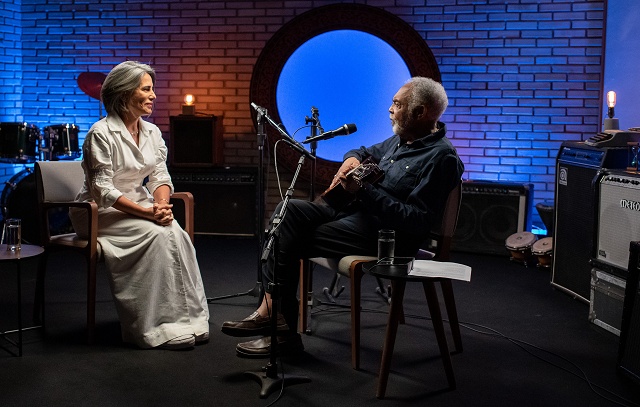 Gilberto Gil recebe Glória Pires e Marcelo Adnet no “Amigos