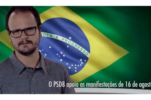 PSDB divulga inserção em que apoia protestos contra Dilma
