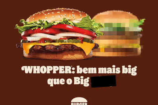 Buger King tira sarro do tamanho do seu sanduiche para reforçar superiodade de Whopper