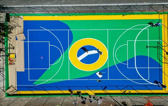 SP ganha quadras poliesportivas pintadas com as bandeiras dos países da Copa do Mundo