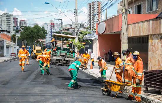 São Caetano soma mais de 70 mil metros quadrados de vias com novo asfalto