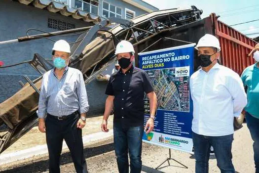 Prefeito Orlando Morando dá início às obras de recapeamento asfáltico do bairro Alves Dias