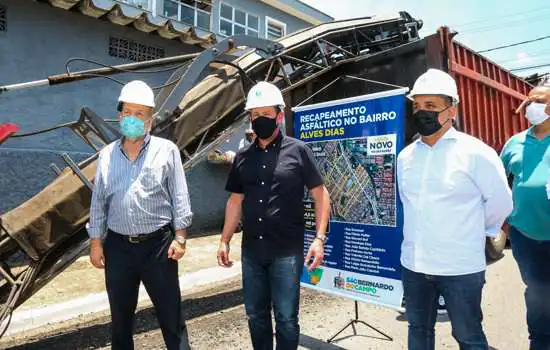 Prefeito Orlando Morando dá início às obras de recapeamento asfáltico do bairro Alves Dias