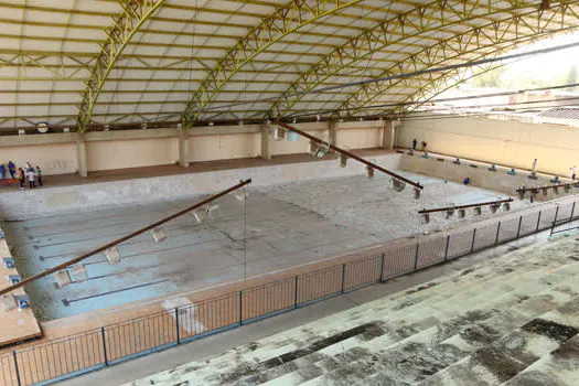 Santo André realiza obras para reabrir piscina olímpica do Dell’Antonia