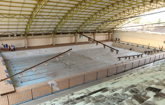 Santo André realiza obras para reabrir piscina olímpica do Dell’Antonia