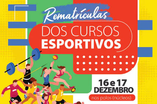 Rematrículas dos cursos esportivos de Ribeirão Pires terminam nessa terça