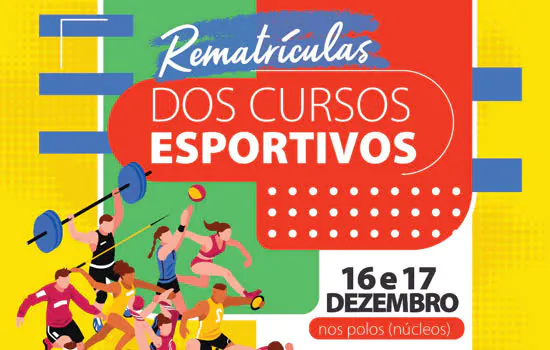 Rematrículas dos cursos esportivos de Ribeirão Pires terminam nessa terça