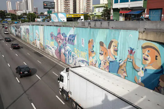 Santo André inicia renovação de grafites da avenida Santos Dumont