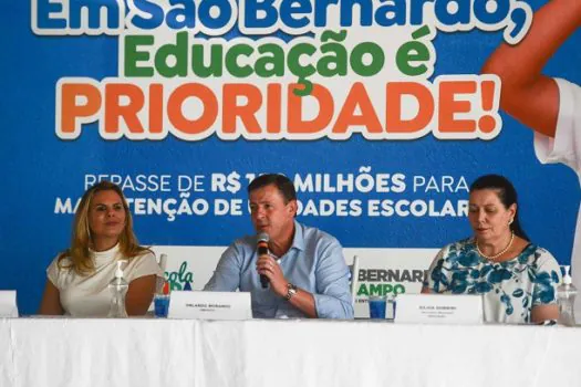 São Bernardo anuncia repasse de R$ 122 milhões para manutenção de unidades escolares