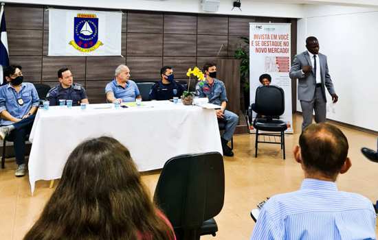 Agentes das Forças de Segurança de São Caetano realizam 1ª reunião do ano com Conselho Estadual de Segurança