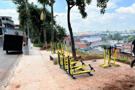 Obra de revitalização da área verde do Jardim das Praias, em Diadema, chegam na reta final