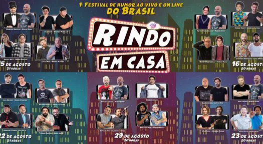 Rindo em Casa: 1º Festival de Humor ao vivo e online do Brasil