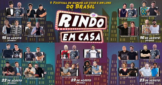 Rindo em Casa: 1º Festival de Humor ao vivo e online do Brasil