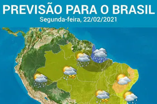 Risco de temporal é alto em várias áreas do Brasil nesta segunda