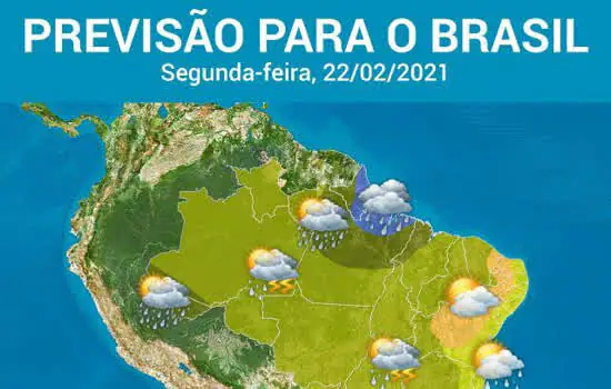 Risco de temporal é alto em várias áreas do Brasil nesta segunda