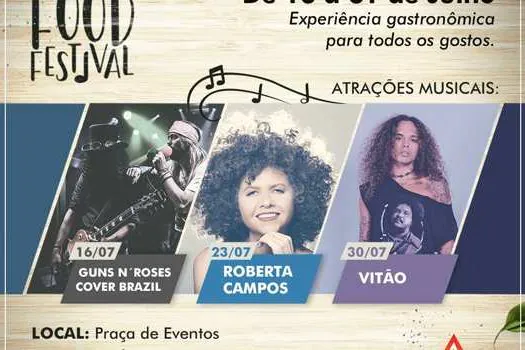 Roberta Campos agita o ‘Litoral Food Festival’ neste sábado, em Praia Grande