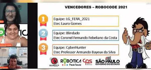 Etec Lauro Gomes é tricampeã do Torneio Robocode do CPS