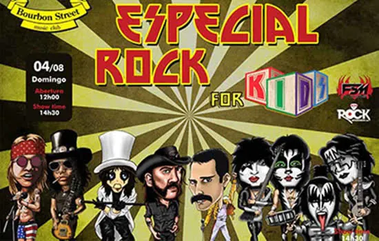 Especial Rock For Kids no Bourbon Street