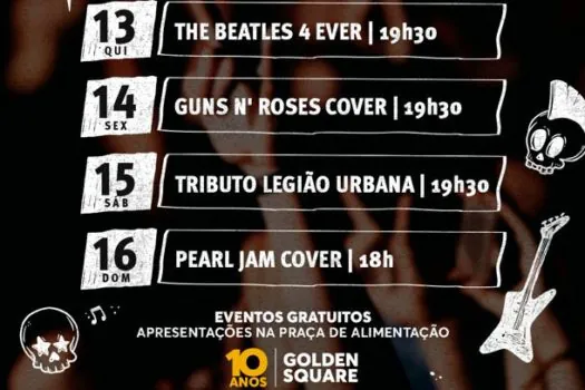 Golden Square comemora Dia Mundial do Rock com semana repleta de shows