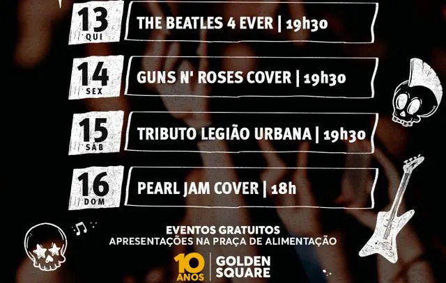 Golden Square comemora Dia Mundial do Rock com semana repleta de shows