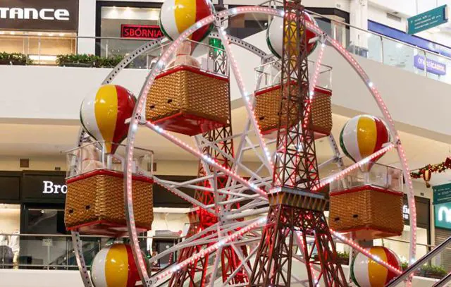 Roda gigante indoor com mais de 10 metros chega ao São Bernardo Plaza Shopping