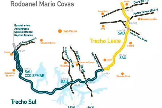 Trecho Leste do Rodoanel passará por intervenção na sexta-feira (16)