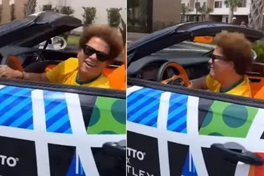 Romero Britto é filmado tentando evitar reboque de carro de luxo nos EUA