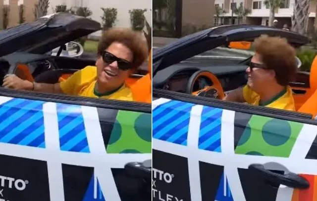 Romero Britto é filmado tentando evitar reboque de carro de luxo nos EUA