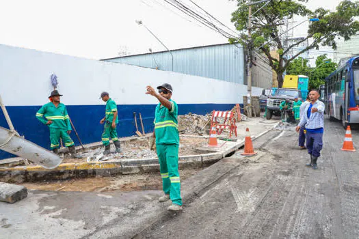 São Caetano cria faixa exclusiva para ônibus e caminhões no início da Rua Amazonas