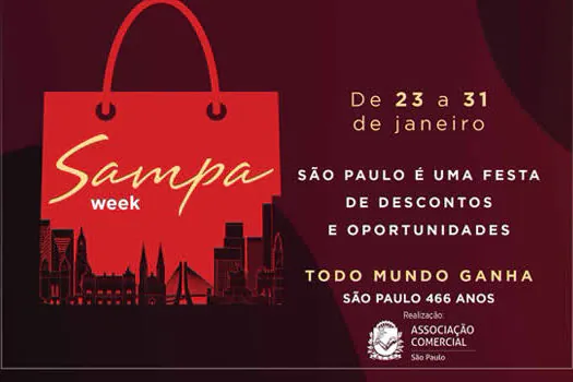 Sampa Week promove semana de descontos no aniversário de São Paulo