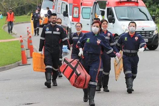 Samu de Santo André realiza no domingo simulado com múltiplas vítimas no Parque Central