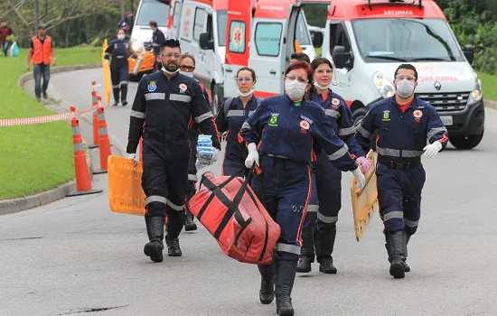 Samu de Santo André realiza no domingo simulado com múltiplas vítimas no Parque Central