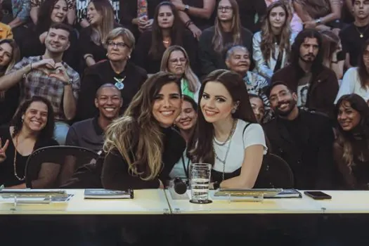 Wanessa Camargo e Sandy se encontram no ”Domingão com Huck”