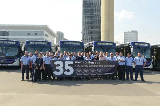 São Bernardo recebe 35 novos ônibus para integrar frota