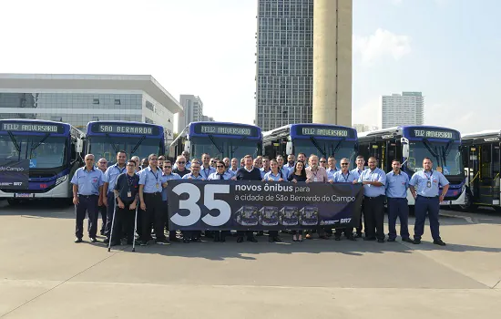 São Bernardo recebe 35 novos ônibus para integrar frota