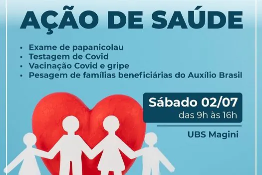 Prefeitura de Mauá promove ação de serviços de saúde neste sábado (02/07)