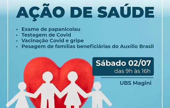 Prefeitura de Mauá promove ação de serviços de saúde neste sábado (02/07)