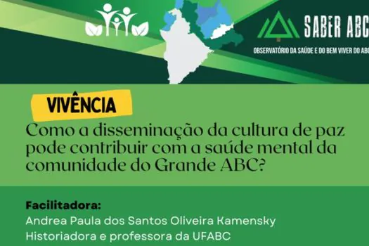 Consórcio ABC recebe evento sobre importância da cultura de paz para a saúde mental