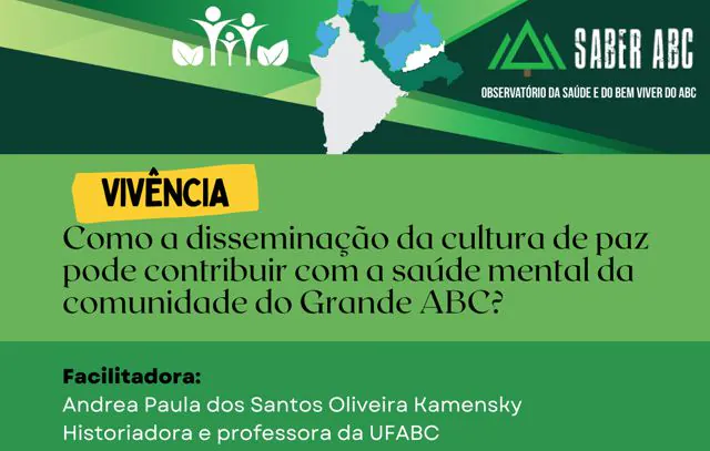 Consórcio ABC recebe evento sobre importância da cultura de paz para a saúde mental