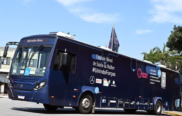 Mercedes-Benz cede ônibus para ser usada como Unidade Móvel de Saúde da Mulher