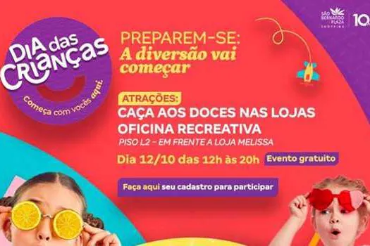 São Bernardo Plaza Shopping promove caça a doces no Dia das Crianças