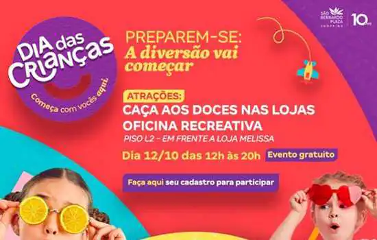 São Bernardo Plaza Shopping promove caça a doces no Dia das Crianças