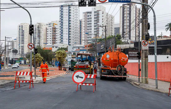 Av. Presidente Kennedy passa por obras de reurbanização em São Caetano