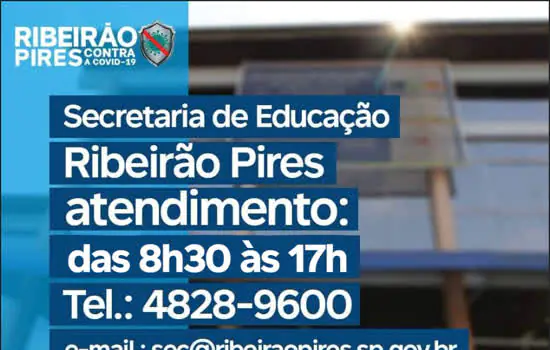 Educação de Ribeirão Pires reforça orientações por telefone e e-mail